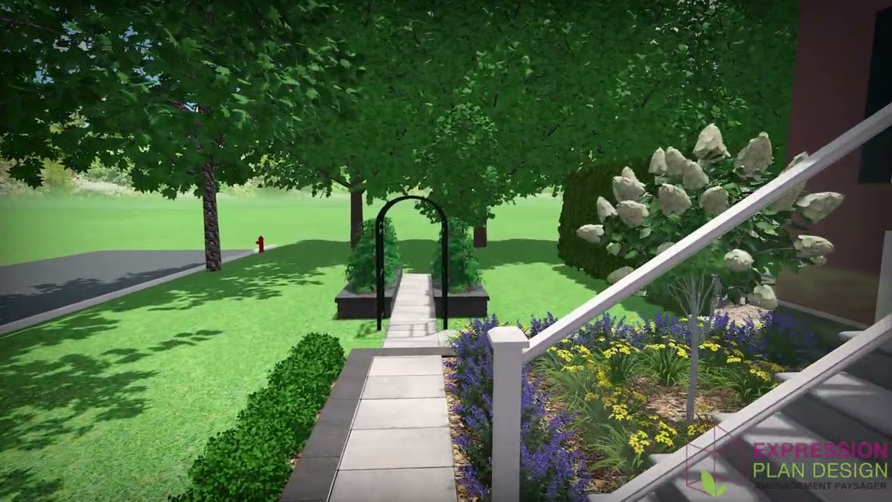 Terrain complet – Pergola et spa | Classique, brique rouge et hortensias
